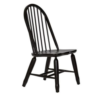 Treasures Bow Back Side Chair in Black - 17-C4050