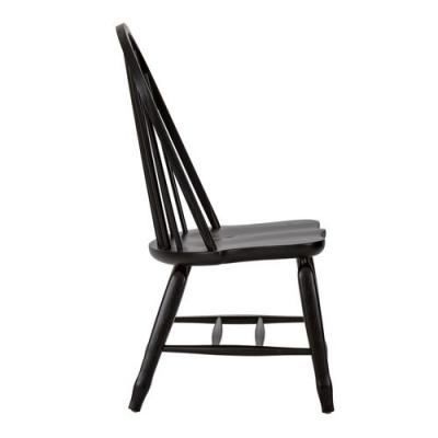 Treasures Bow Back Side Chair in Black - 17-C4050