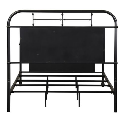 Vintage Full Metal Headboard in Black - 179-BR17H-B