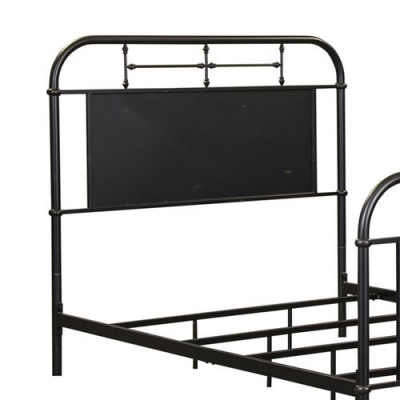 Vintage Full Metal Headboard in Black - 179-BR17H-B