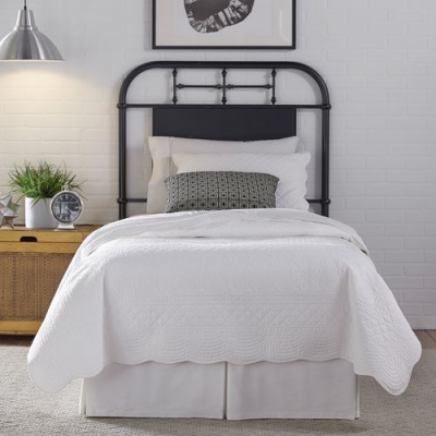 Vintage Full Metal Headboard in Black - 179-BR17H-B