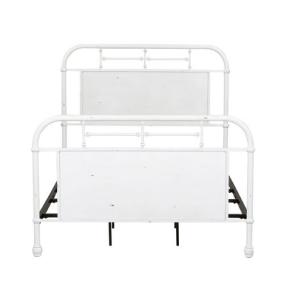 Vintage Full Metal Bed in Antique White - 179-BR17HFR-AW