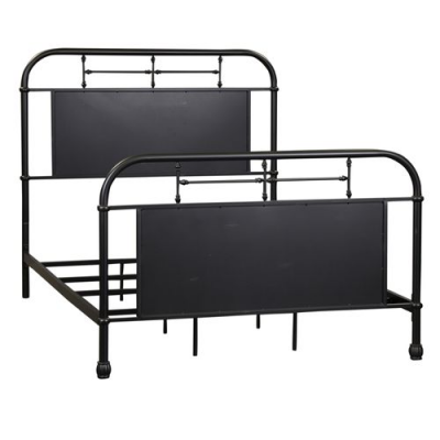 Vintage Full Metal Bed in Black - 179-BR17HFR-B