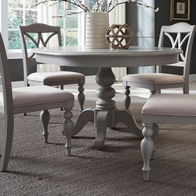 Summer House Round Dining Table with Pedestal Base - 407-CD-PDS