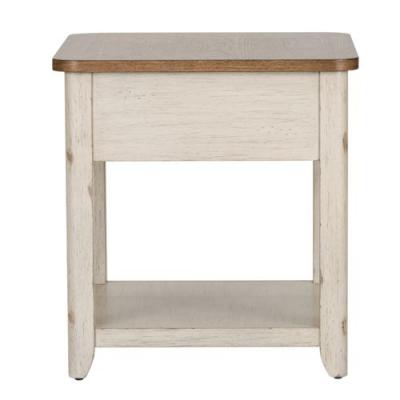 Farmhouse Reimagined End Table with Basket - 652-OT1020