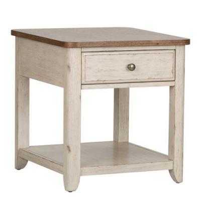 Farmhouse Reimagined End Table with Basket - 652-OT1020