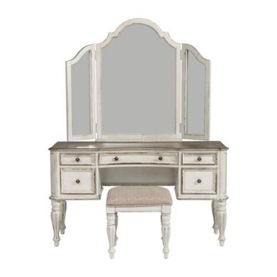 Magnolia Manor Collection 3 Piece Vanity Set - 244-BR-VN