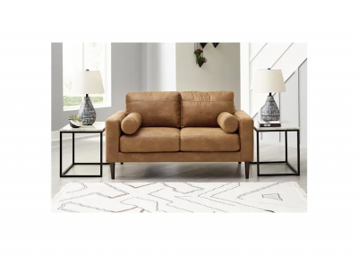 Telora Stationary Leather Look Loveseat - 4100235