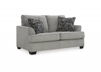 Deakin Stationary Fabric LoveSeat Ash - 3470835