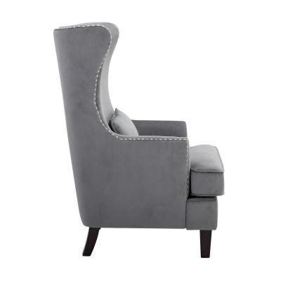 Tonier Collection Accent Chair in Velvet - 1036GY-1