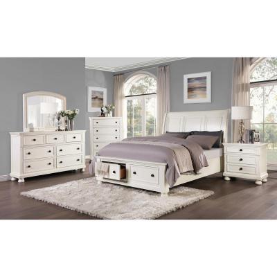 Laurelin Collection Eastern King Sleigh Platform Bed with Footboard Storage - 1714KW-1EK*