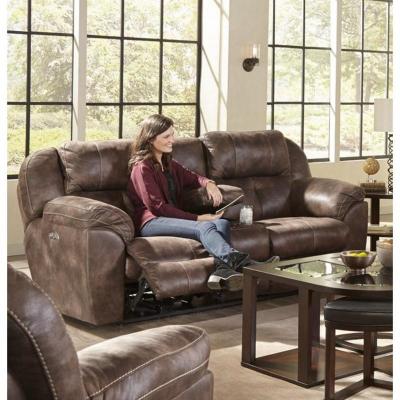 Catnapper Ferrington Power Reclining Leather Look Fabric Loveseat - 61899 1300-89