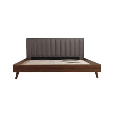 Sasha Collection King Platform Bed with Upholstered Headboard - 5891GYK