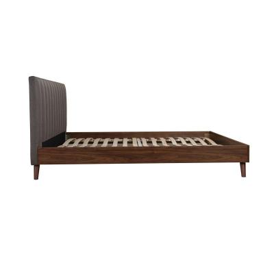 Sasha Collection King Platform Bed with Upholstered Headboard - 5891GYK