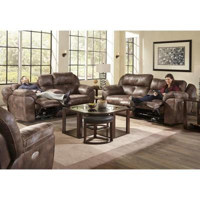 Catnapper Ferrington Power Reclining Leather Look Fabric Loveseat - 761899 1300-89