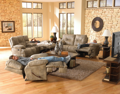 Catnapper Voyager Power Reclining Leather Look Fabric Sofa - 64381 1228-49 / 1328-49