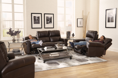 Catnapper Torretta Power Reclining Leather Match Sofa - 64571 1273-89 / 3073-89