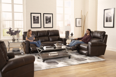 Catnapper Torretta Power Reclining Leather Match Sofa - 64571 1273-89 / 3073-89