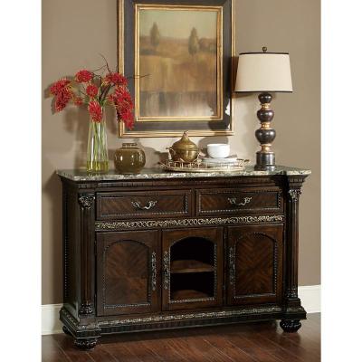 Russian Hill Collection Server with Faux Marble Top - 1808-40