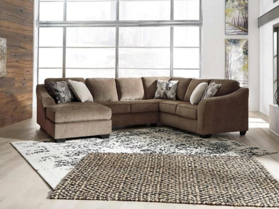 Benchcraft Graftin Fabric 3 Piece Sectional in Teak - 9110216 / 9110234 / 9110249