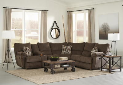 Catnapper Elliott Reclining Fabric 2 Piece Sectional - 2256 2151-09 / 2152-48 | 2257 2151-09 / 2152-48