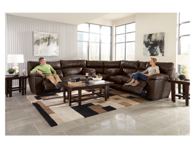 Catnapper Elliott Power Reclining Fabric 2 Piece Sectional - 62256 2151-09 / 2152-48 | 62257 2151-09 / 2152-48