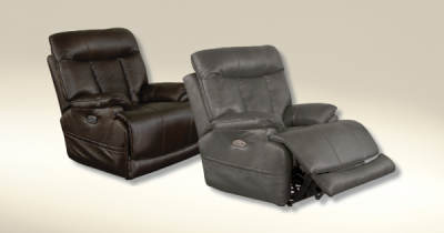 Catnapper Naples Power Headrest Power Lay Flat Recliner w / Extended Ottoman in Chocolate - 64567-7 1283-09  /  3083-09