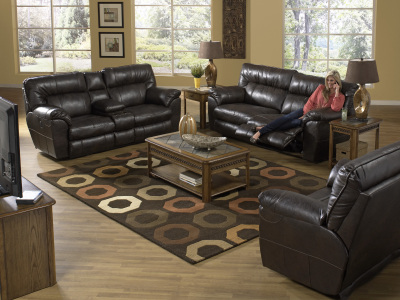 Catnapper Nolan Extra Wide Cuddler Recliner in Godiva - 4040-4 1223-29 / 3023-29