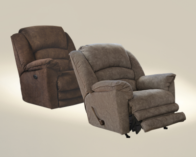 Catnapper Rialto Chaise Rocker Recliner in Chocolate - 4775-2 1628-29