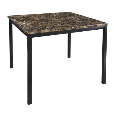 Tempe Collection Counter Height Table Faux Marble Top Table - 2601-36