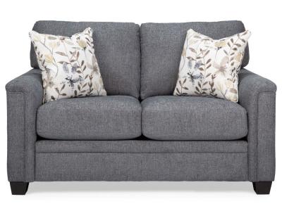 Decor-Rest Stationary Fabric Loveseat in Fraser Blue - 2877L-FB