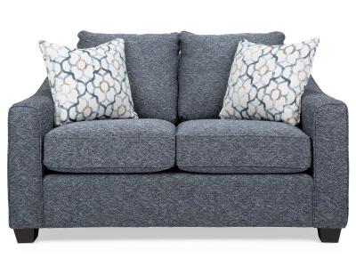 Decor-Rest Stationary Fabric Loveseat in Sotto Navy - 2981L-SN