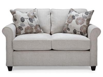 Decor-Rest Modern Struttura Ivory Loveseat - 2460L-SI