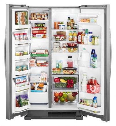 36" Whirlpool 25 Cu. Ft. Side-by-Side Refrigerator - WRS315SNHM