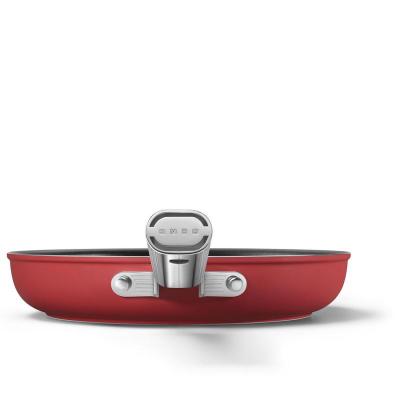 SMEG 50's Style Frypan With Long Handle In Red - CKFF2601RDM