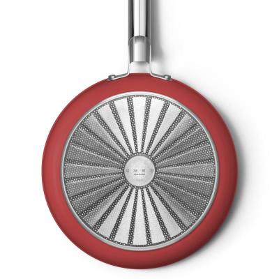 SMEG 50's Style Frypan With 28 Inch Diameter In Red - CKFF2801RDM