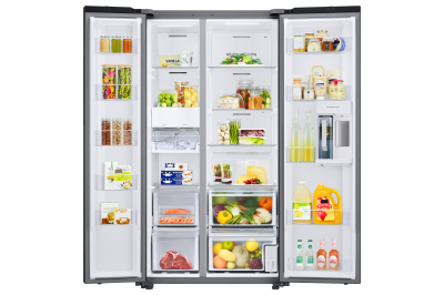 36" Samsung 22.6 Cu. Ft. Bespoke Smart Counter Depth Side-by-Side Refrigerator with Beverage Center - RS23CB760012AA