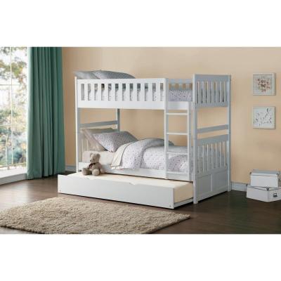 Galen Collection Transitional Twin Over Twin Bunk Bed with Trundle - B2053W-1*R