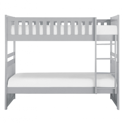 Orion Collection Twin Over Twin Bunk Bed in Gray Finish - B2063-TT-K