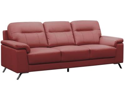 Bellmar Cherry Red Leather Sofa - BELLMAR-SOFA-1185