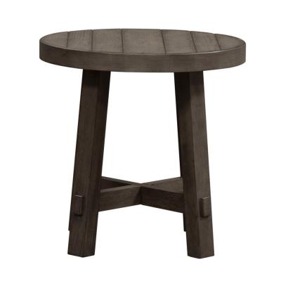 Liberty Furniture Modern Farmhouse Splay Leg Round End Table - 406-OT1024