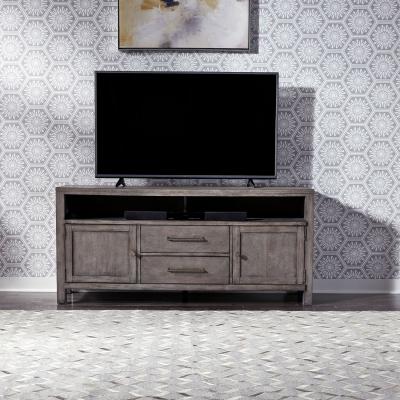 Liberty Furniture Modern Farmhouse Entertainment Center with Piers - 406-ENTW-ECP