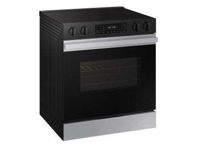 30" Samsung 6.3 cu.ft. Fan Convection Electric Slide-in Air Fry Range - NSE6DG8300SRAC