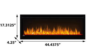 42" Napoleon Alluravision Slim Wall Mount Electric Fireplace - NEFL42CHS-1