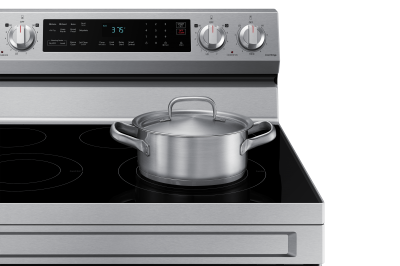 30" Samsung 6.3 Cu. Ft. Freestanding Electric Range With Air Fry And Wi-fi In Stainless Steel - NE63A6511SS