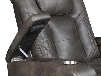 Taylor Power Recliner with Adjustable Headrests - M-9211BRG-1PWH