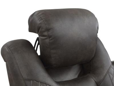 Taylor Power Recliner with Adjustable Headrests - M-9211BRG-1PWH