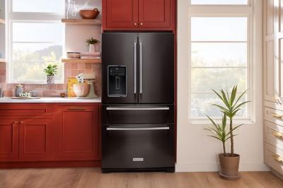 36" KitchenAid 26.2 Cu. Ft. FreeStanding French Door Refrigerator - KRMF536RBS