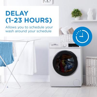 24" Danby 2.2 Cu. Ft. Stackable Front Load Washer with Steam in White - DWM022D3WDB