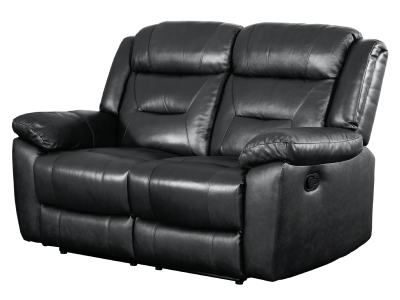 Primo International Montana Leather Loveseat in Ryder Black - MONTANA-LOVE